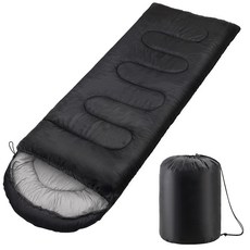 코멧 웜업 머미형 침낭 220 x 75cm, 블랙, 1개