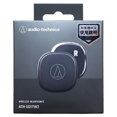 audio-technica 鐵三角 真無線耳機 原廠保固, ATH-SQ1TW2-BK, 黑色