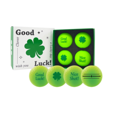 Volvik 幸運四葉草高爾夫球 3層套組, 綠色, 4入, 1個
