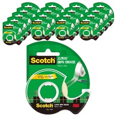 스카치 셀로판 매직테이프 디스펜서 122 18mm x 16m, 혼합 색상, 18개입