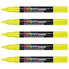 문화연필 윈도우마카 노랑, 5개, 1색
