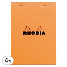 로디아 메모패드 no.16-격자, 오렌지, 80매, 4개