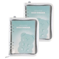 Recoz A5 許願活頁本封套 6孔手帳, 05 純淨小熊, 2個