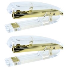 Ilsangsokbanzzak 釘書機, 透明金色, 2個