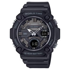 CASIO 卡西歐 大錶徑雙顯示設計手錶 AEQ-120W-1B