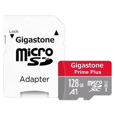 GIGASTONE 立達 MicroSDXC U1 A1 V10 附轉卡 128GB 讀取速度高達90MB/s 防水防震防X光耐高溫, 1個