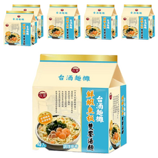 台酒 麵攤鮮蝦魚板雙饗湯麵，內附紅標米酒料理米酒，四入, 24包