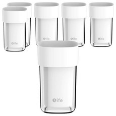 Life 戶外旅行露營收納牙刷杯 Set 3, 含蓋全長-20.6cmX7.3cmX7.3cm, 杯體-12.1cmX7.3cmX7.3cm, 6個, 白色