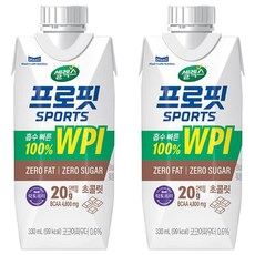 셀렉스 프로핏 스포츠 초콜릿, 330ml, 2개
