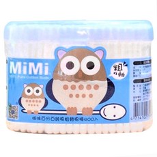 MiMi 咪咪 純棉 粗軸棉棒 400支 台灣製, 1盒