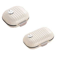 SSGP 三四鋼 旅行用品 便攜計時分裝密封藥品收納盒 分裝盒七天迷你藥盒 I105 大 + 小, 1組