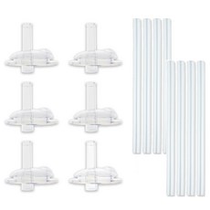 BBTTO 替換吸嘴 6入+替換矽膠吸管 8入組, 單色, 1組