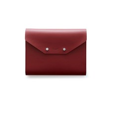 Funnymade 鈕扣皮革手帳本 V2 A5+月間計畫本+按壓圓珠筆 白色, 勃艮第, 1套