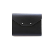 Funnymade 扣式皮革書套+月計畫筆記本+彩色質感圓珠筆, 黑色