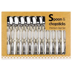 Bloom at home 不鏽鋼餐具 10件組, 1套, 勺子 10p + 筷子 10p