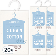 ARONICA 香氛袋衣櫃芳香劑 潔淨棉 掛鉤型, 18g, 20個