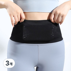 JVIC SPORTS 高彈力翻轉跑步腰帶, 黑色, 3個