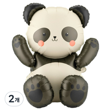파티데코 세우는 3D 은박풍선 판다, 혼합색상, 2개