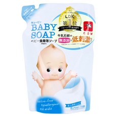 COW STYLE 牛乳石鹼 嬰幼兒全身泡泡沐浴乳補充包 無香, 350ml, 1包