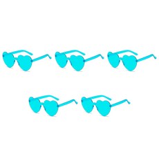 알로데 그라데이션 하트 파티안경, TYPE14블루그린, 5개