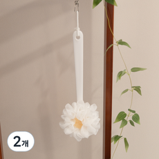 ARTEX 花朵沐浴巾, 白色, 2個, 1入