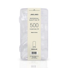 젤로젤로 인조 네일 팁 500p 세트, 1개, 레귤러 투명