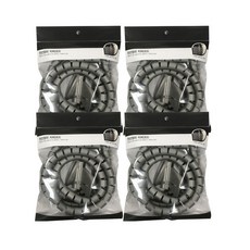 Eltree 電線整理拉鍊束線管, 深灰色, 4個