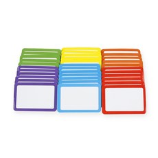 Superssam Edu 彩色學生姓名磁鐵 C方形 紅色 6入 + 藍色 6入 + 橘色 6入 + 紫色 6入 + 黃色 6入 + 綠色 6入, 混合顏色, 1套