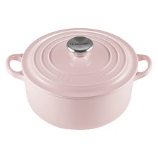 LE CREUSET 電磁爐圓形鍋, 22厘米, 1個, 戚風粉, 22cm