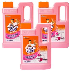Mr Muscle 威猛先生 地板清潔劑 清潔芳香升級 溫和近皮膚pH值, 2L, 3桶