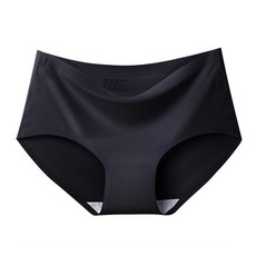 冰絲內褲 Set 5件, 86% 錦綸 + 14% 氨綸, 光滑面料, 無痕腰頭設計, L, 黑色