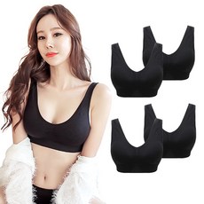 GLAMBRA 女款無痕運動優質無鋼圈內衣 4件組