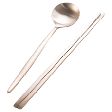 수타미 방짜유기 놋봄 달 수저 1인 수저세트, 숟가락 + 젓가락, 1세트