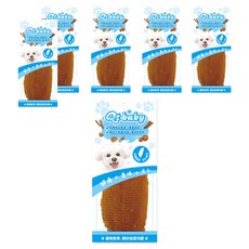 QTBABY 犬用寵物肉乾隨手包 6包 犬零食 寵物點心, 軟香雞胸薄片, 30g