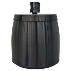 SSGP 三四鋼 不銹鋼帶蓋防風煙灰缸 D244-1 10 x 10cm 364g, 黑色, 1個