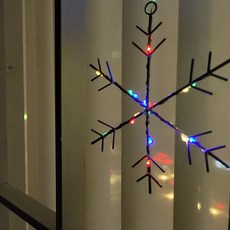 ASPASIA LED室內裝飾燈串 3m 夜空雪花窗簾 8燈, 透明(電線)), 1個