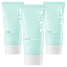 어퓨 퓨어 블록 아쿠아 선젤 이엑스 SPF50+ PA+++, 50ml, 3개