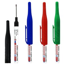 뉴신년 인테리어 목공 욕실 작업용 롱닙 다목적 마카펜 4종 세트 32mm, 1세트, 4색