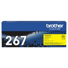BROTHER 原廠碳粉匣 TN-267Y 台灣公司貨 適用多款Brother雷射印表機 色彩鮮明 高容量, 黃色, 1盒