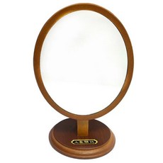 上豪明鏡 桌上鏡 #613 任意調整鏡面角度, 橢圓型 咖啡色