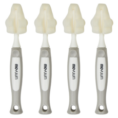 MOYUUM 奶嘴海綿刷 灰色 母嬰用品 嬰兒用品, 4支