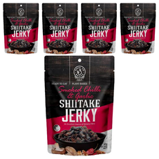 DJ&A 嚼勁十足香菇乾 煙燻蒜辣口味, 60g, 5個