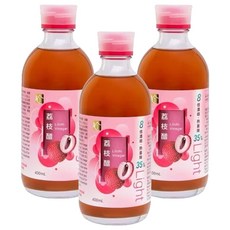 百家珍 Light 果醋 荔枝醋 400mL - 無添加焦糖色素, 3瓶