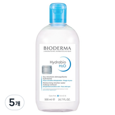바이오더마 하이드라비오 H2O 클렌징 워터, 500ml, 5개