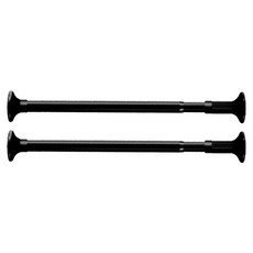 편스토어 무타공 스테인레스 강력 압축봉 90~160cm, 무광블랙, 2개