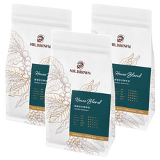 MR.BROWN 伯朗咖啡 醇郁綜合咖啡豆, Golden Espresso, 深焙, 450g, 咖啡豆(無研磨), 3包