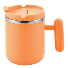FRANCASINO 弗南希諾 304不鏽鋼元氣杯 450ml 內膽304不鏽鋼 食品級PP上蓋, 橘色, 1個