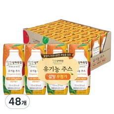 상하목장 유기농 주스 사과오렌지케일, 125ml, 48개