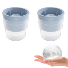 해피무드 위스키 왕얼음틀 아이스볼 메이커, 블루, 2개