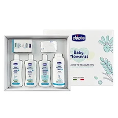 Chicco 寶貝嬰兒植萃沐浴護膚質感禮盒, 金盞花萃取, 甘油, 維生素原B5, 1盒